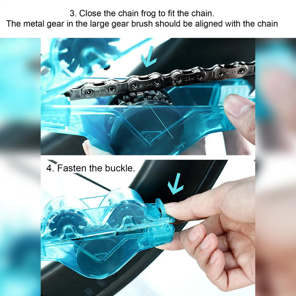 Bicycle Chain Cleaner Wash Tool Set Bicycle Chain Cleaning Brushes Road Bike Cycling Cleaning Kit Cycling Bike Care Accessories