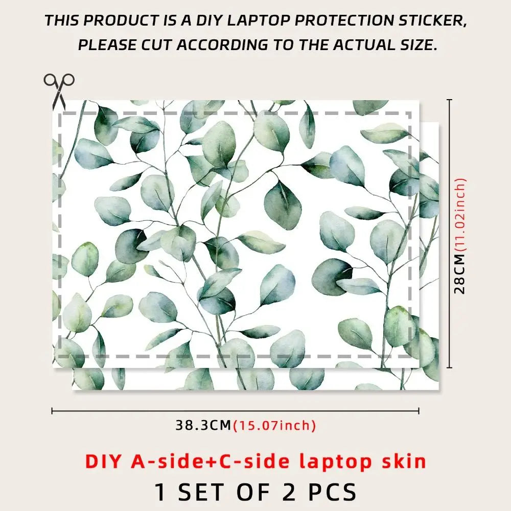 DIY 16inch Laptop Stickers Skins A+C Cover Decorative Notebook Computer Cover Skin PVC for Macbook/HP/Dell/Lenovo/Acer