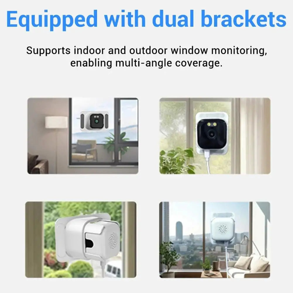 5MP WiFi Security Camera With Glass Mount Full Color Night Vision Two-Way Audio Baby Monitor Household Indoor Surveillance Cam