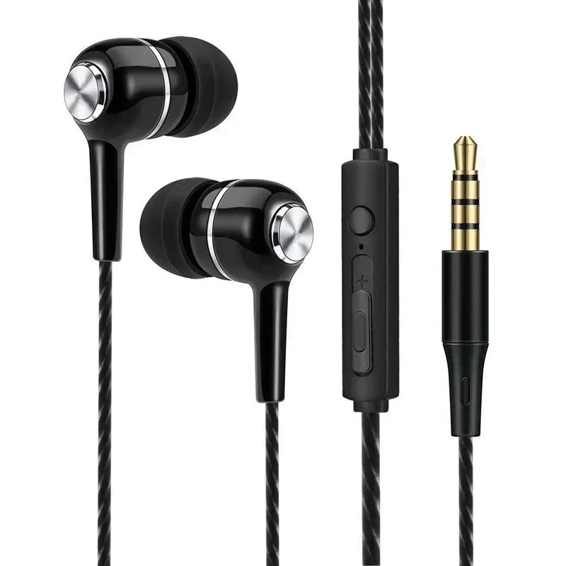 Universal 3.5mm Wired Headphones In Ear Headset Wired Earphones with Mic HiFi Stereo Earbuds Sports In-line Control For Phones