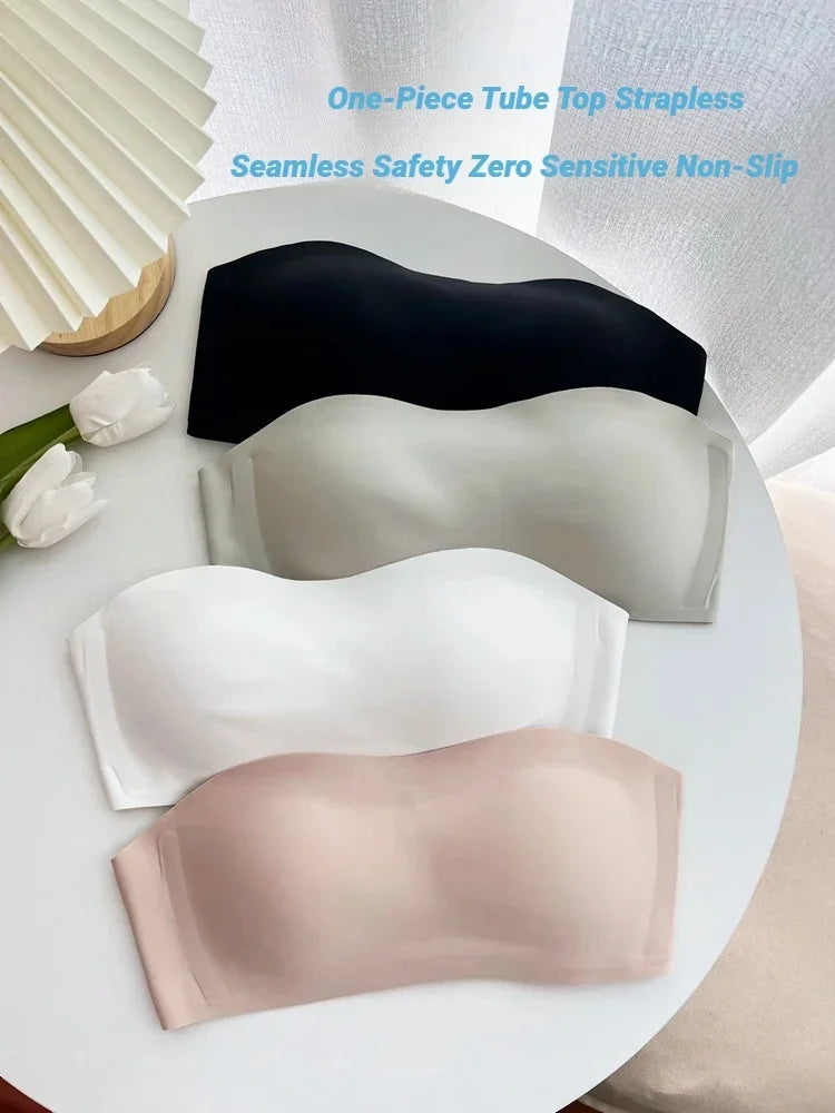 Bras For Women Non-Wire Bra Invisible Cup Padded Brassiere Seamless Underwear Female Sexy Lingerie Women'S Without Straps