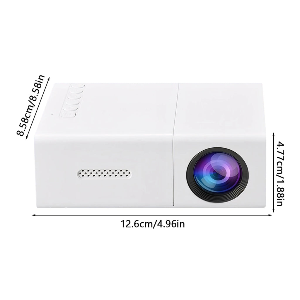 1080P LED Mini Projector with Remote Control 4K HD Video Projector Smart Mobile Projection Tool for Outdoor Camping Movies