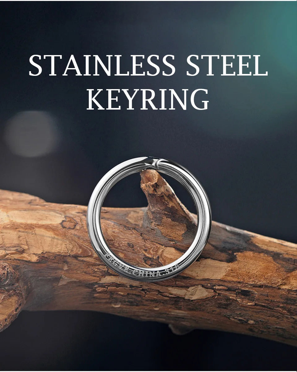 Real Titanium Men Keyring Flat Key Chain Rings Holder Car Lightweight Keychain Buckle Jewelry Quickdraw EDC Wholesale Best Gift