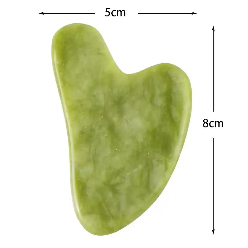 Natural Stone Gua Sha Scrapers (Rose Quartz/Amethyst/Jade) - Face Neck Back Body Massage Tools