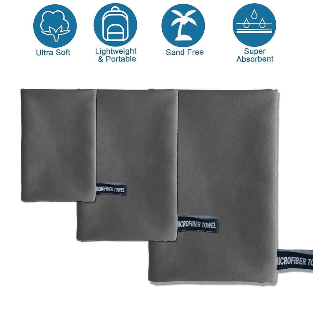 Quick Drying Towel, Lightweight Microfiber Sports Towel for Swimming, Beach, Camping, Gym, Yoga, Fast Dry Bath Towel Home