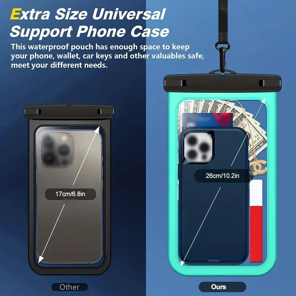 Waterproof Mobile Phone Bag Touchable Screen Large Capacity Phone Protector Pouch PVC Universal Underwater Dry Bag