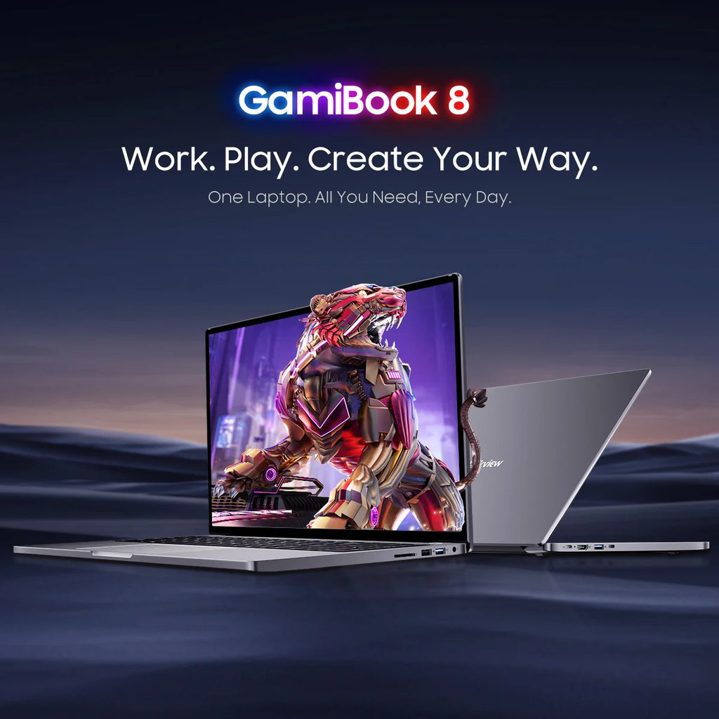 Blackview GamiBook 8 Laptop 16" 1920*1200 Display AMD Ryzen™ 7 7735HS Processor 57Wh Battery 65W Fast Charge Win 11pro Wi-Fi 6