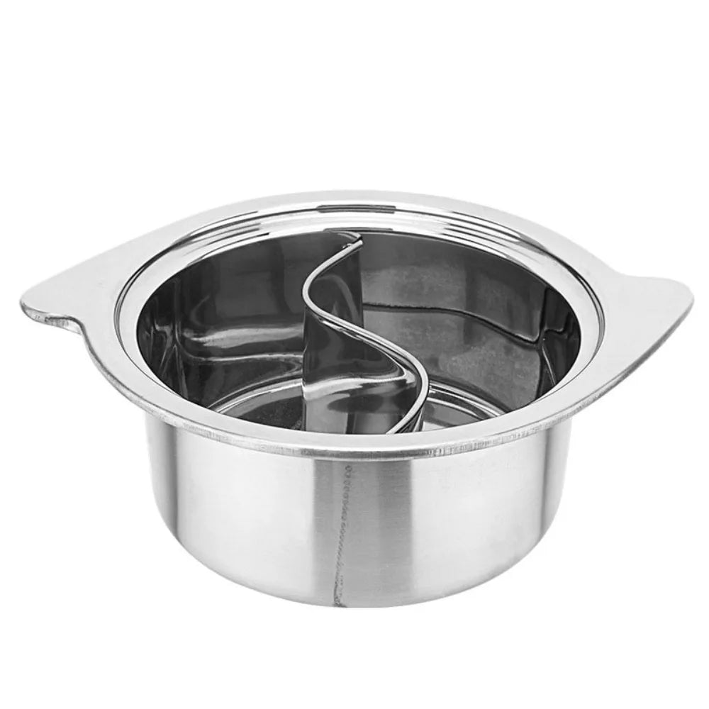 One Person Cooking Boiling Pot Multi Purpose 14/15/16/18cm Stock Pot with Lid Stainless Steel Cookware Hot Pot Restaurant