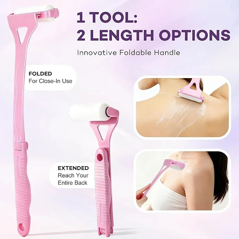 Detachable & Foldable Lotion Applicator for Back & Body - Massage Tool, Portable Storage