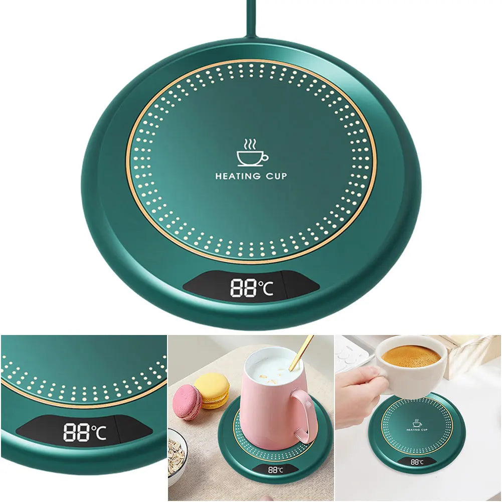 USB Electric Beverage Warmer 3 Temperature Setting Coffee Warmer Plate Coffee Cup Warmer for Hot Coffee Tea and Milk