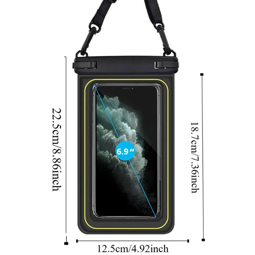 Touch Screen Waterproof Phone Bag Transparent PVC Mobile Phone Waterproof Bag Underwater Dry Universal