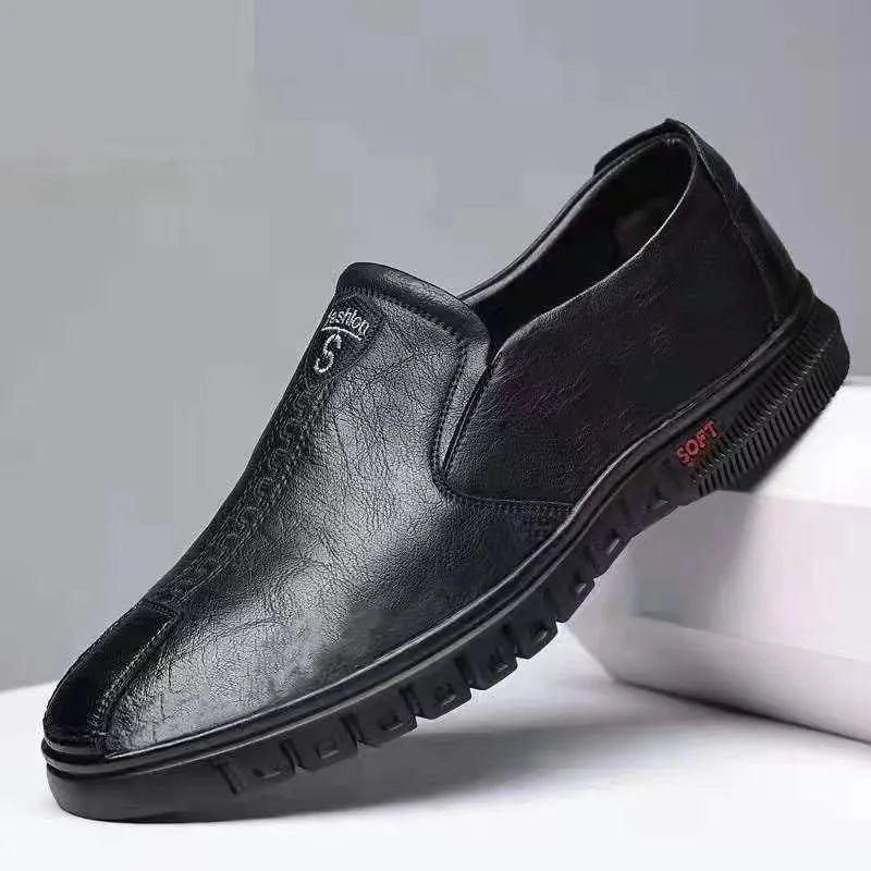 2025 PU Leather Men's Loafers Luxury Men Casual Shoes New Fashion Driving Shoes Breathable Slip on Men Moccasins Plus Size 39~44