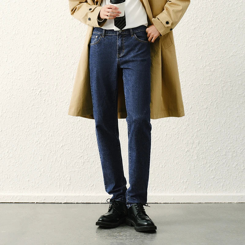 Semir Jeans Men Slim Fit Skinny Trousers Leg-lengthening 2025 Spring New Long Trousers Basic Versatile