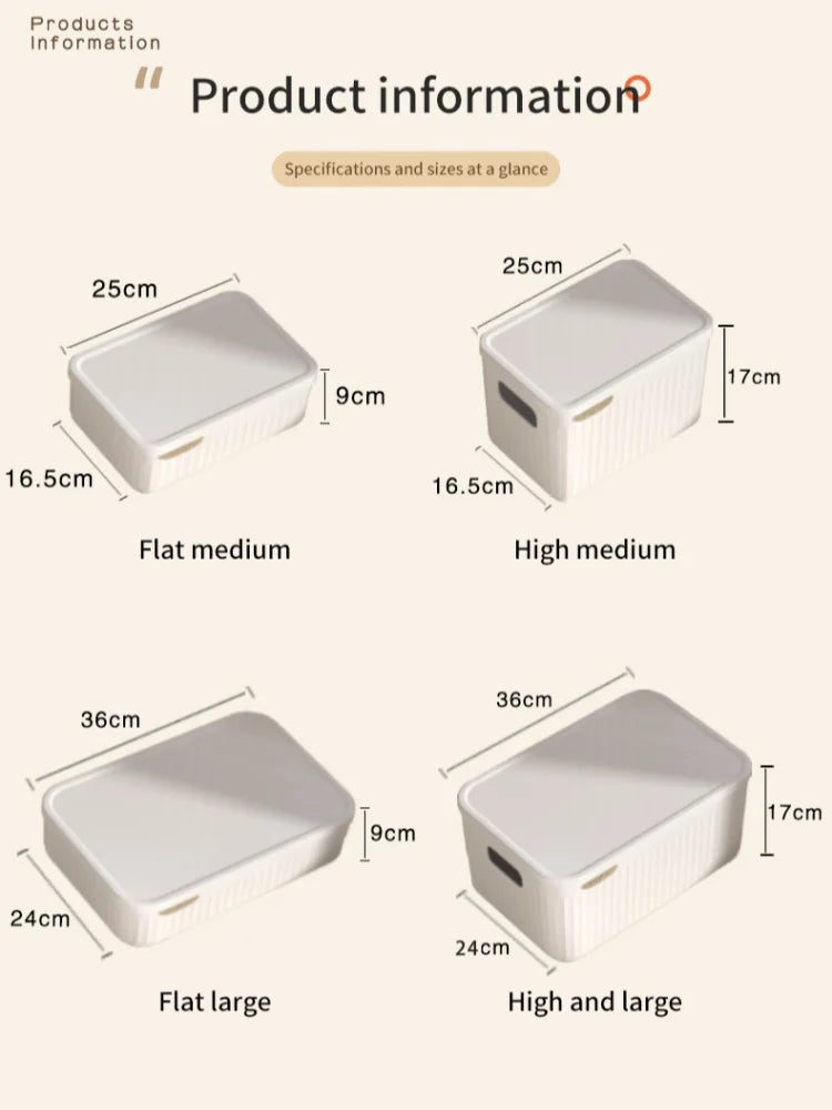 Home Wardrobe Clothes Organizer Plastic Toy Storage Boxes for Bedroom Cabinets Drawers Cosmetic Makeup Doll Accessory Container
