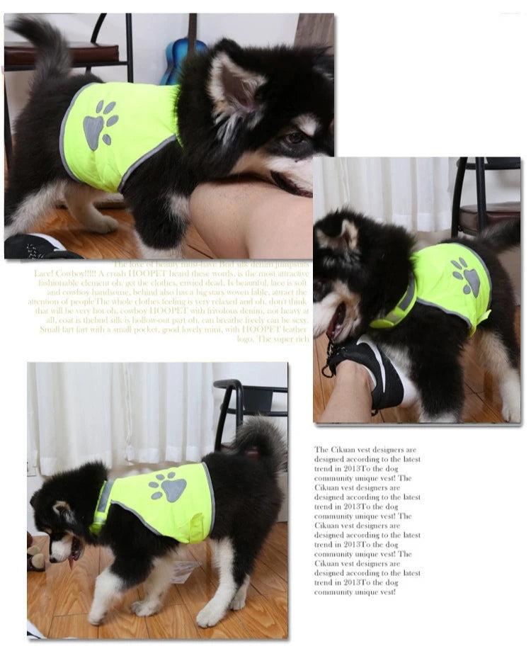 Reflective Dog Vest Clothes Breathable Pet Puppy Dog Safety Outdoor Walking Running Vests For Small Medium Large Dogs Chihuahua