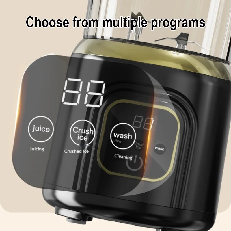 1000 ML Household Juicer Blender Dual-blade digital display juicer USB Rechargeable Ice Crusher Electric Fruit Juice Machine