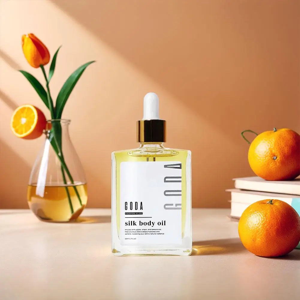 50ml GODA Silk Body Oil & Pheromone Fragrance Body Oil Smooth And Delicate Skin Deeply Nourishing And Moisturizing Long-Lasting