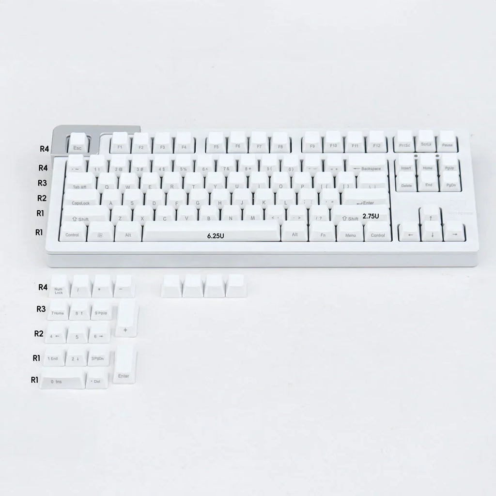 Large Carbon Solid Color Genuine/Side Engraved Keycaps PBT Thermal Sublimation for OEM Gateron MX Mechanical Keyboards