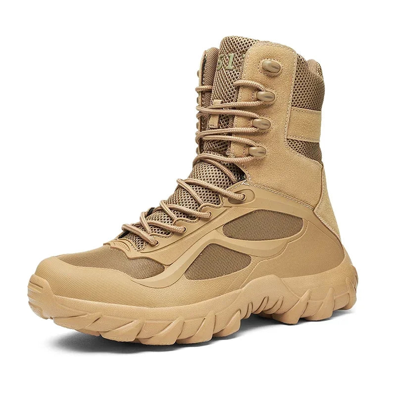 Men's Desert Boots Outdoor Man Non-slip Snow Boots Male Waterproof Tactical Boots Platform Ankle Men Platform Boots Motorbike