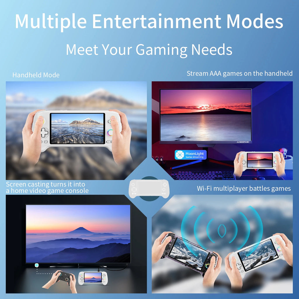 ANBERNIC RG557 Handheld Game Console 5.48'' AMOLED Android 14 5500mAH Bluetooth 5.3 Portable Video Game Player Dimensity 8300