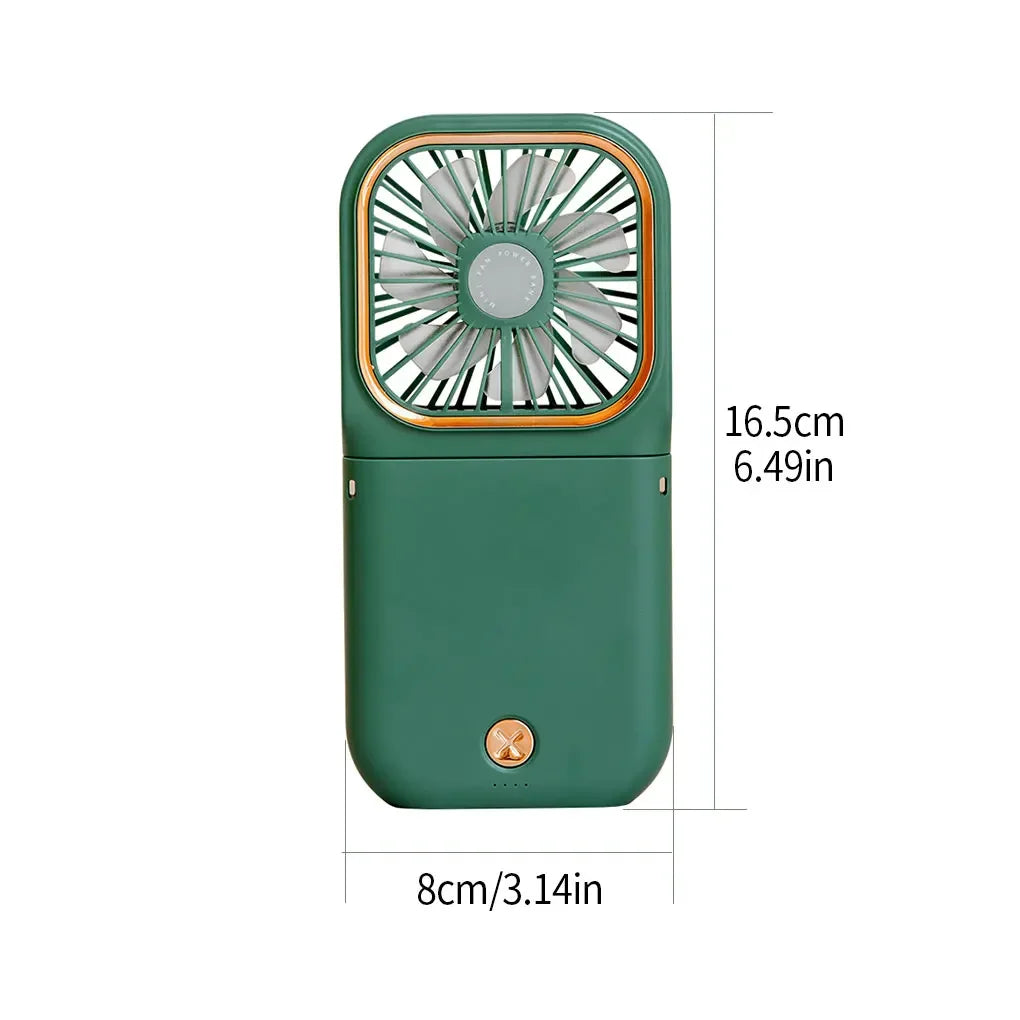Portable Neck Fan USB Rechargeable Cooling Fan Digital Display Mini Ventilador Folding Hanging Neck Cooler Mute Neckband Fan
