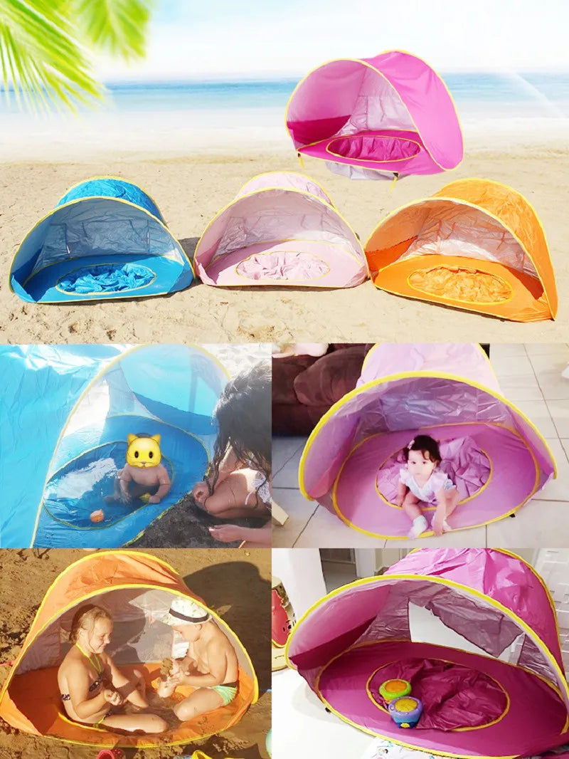 Baby Beach Tent Shade UV Protection Sun Shelter Infant Outdoor Toys Swimming Pool House Beach Tent Toys for Kids Children