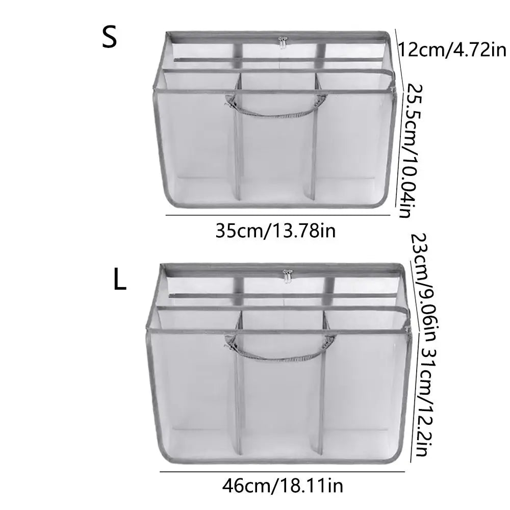 Sandproof Beach Tote Organizer Insert Handle Buckle Transparent Mesh Storage Bag Portable Breathable Insert Divider Pouch