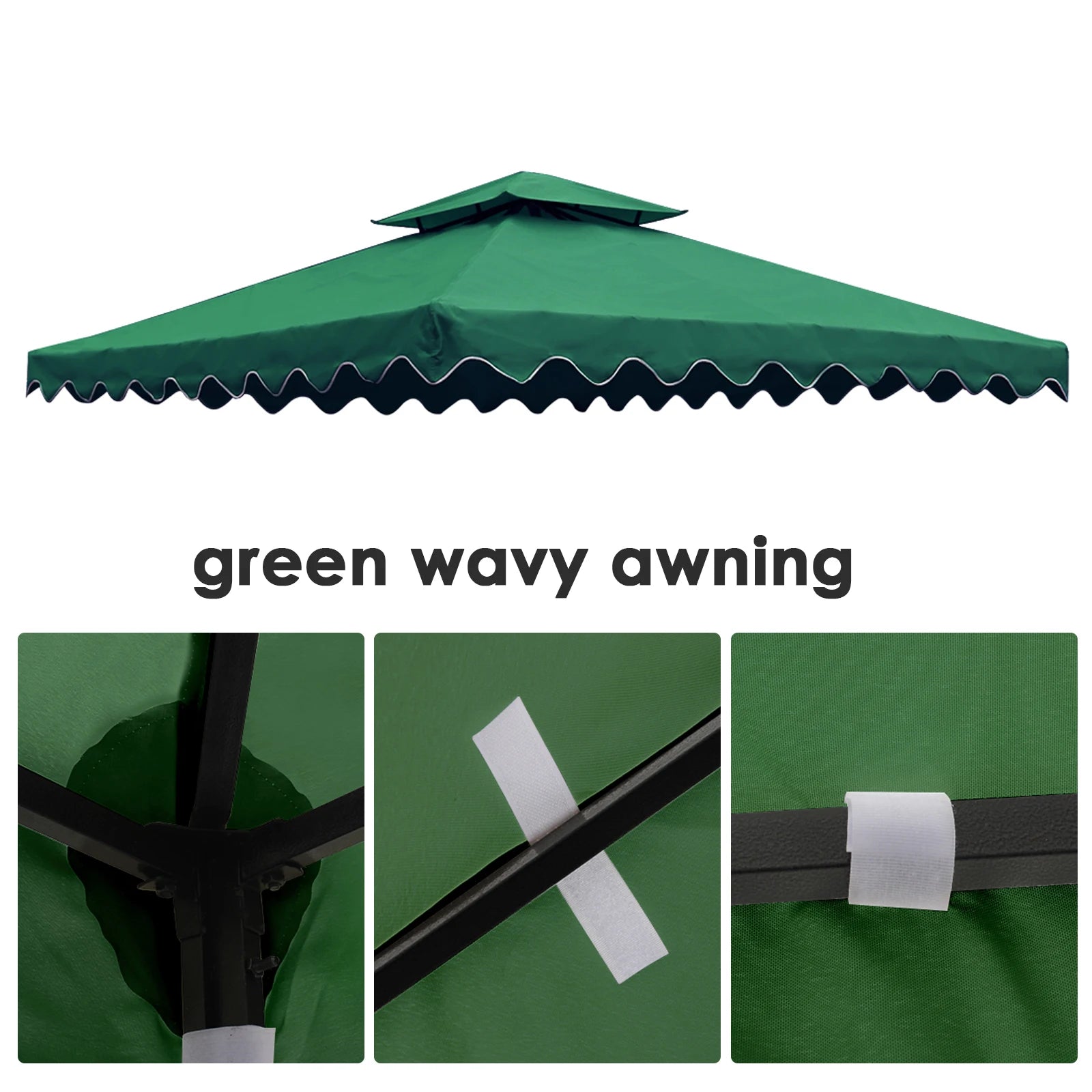 3*3m Gazebo tent top, outdoor UV protection sunscreen tent top, can be used for garden patio patio wedding outdoor events