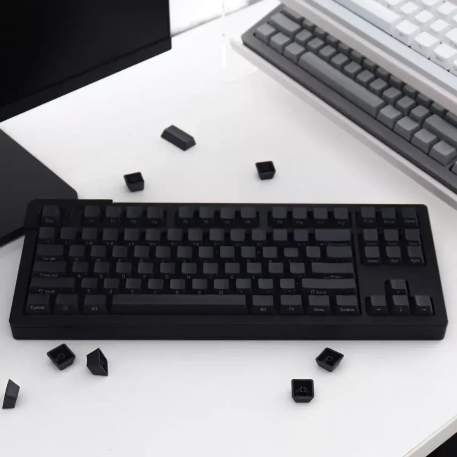 Large Carbon Solid Color Genuine/Side Engraved Keycaps PBT Thermal Sublimation for OEM Gateron MX Mechanical Keyboards