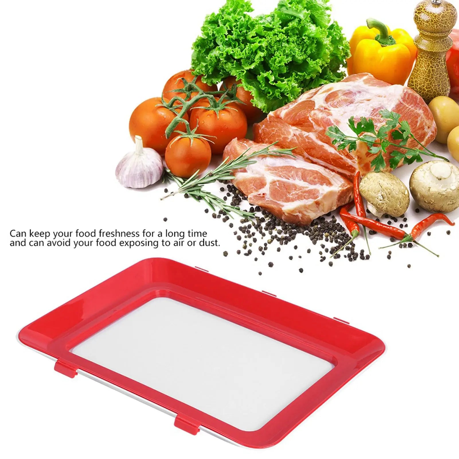 Food Preservation Tray Reusable Stacking Food Storage Trays With Seal Buckles for Storing Meal Fruits Vegetables Meat Leftovers