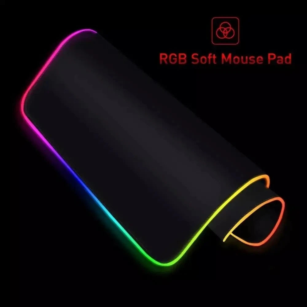 Hot Video Game O_omori RGB Mouse Pad LED Large Gamer Mousepads Luminous Kawaii Cute Deskmat High-end E-sports Keyboard Pad