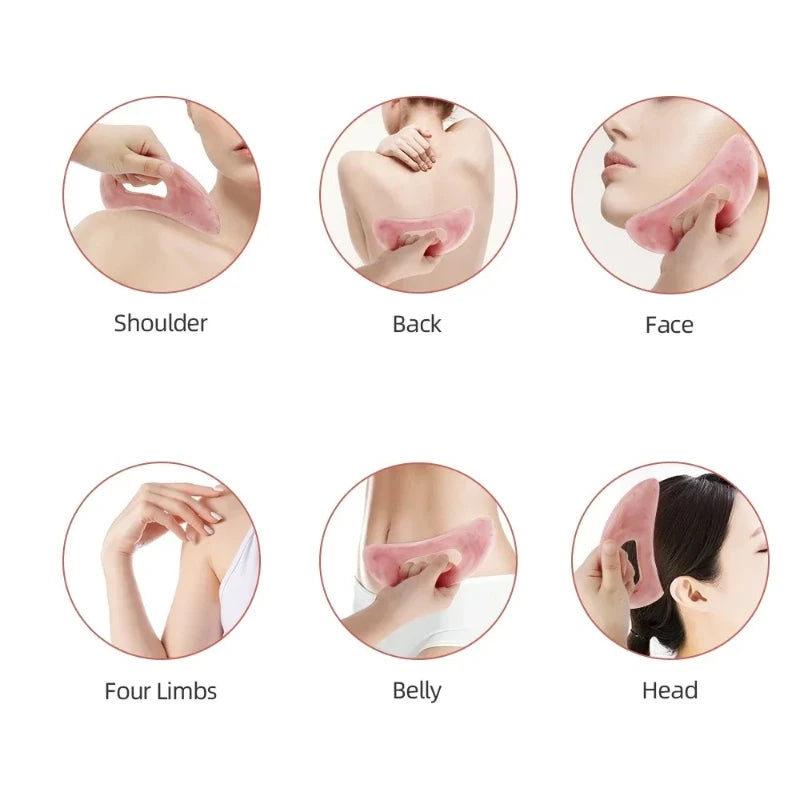 Guasha Board Resin Beeswax Massager Scraper Chinese Gua Sha Tool for Face Neck Back Body Acupuncture Pressure Massage Therapy
