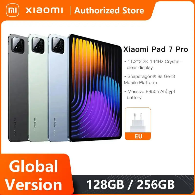 Xiaomi Pad 7 Pro Global Version Mi Tablet Snapdragon 8s Gen 3 Adreno GPU 11.2" 3.2K 144Hz Display 67W HyperCharge 8850mAh