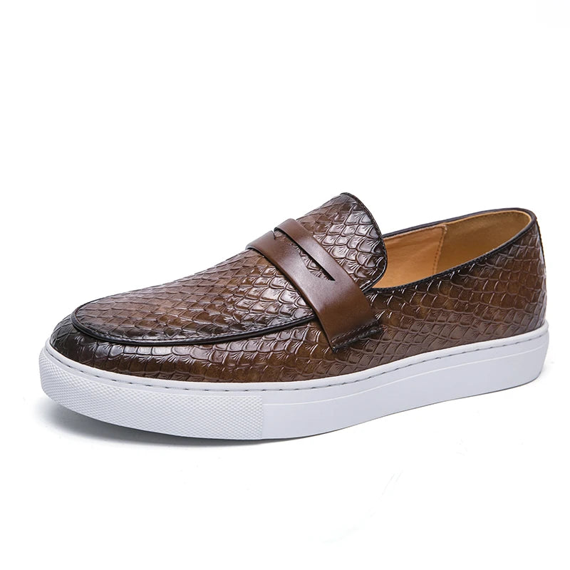 Italy Men Casual Shoes Summer Leather Loafers Office Shoes For Men Driving Moccasins Comfortable Slip on Party Fashion Shoes Men