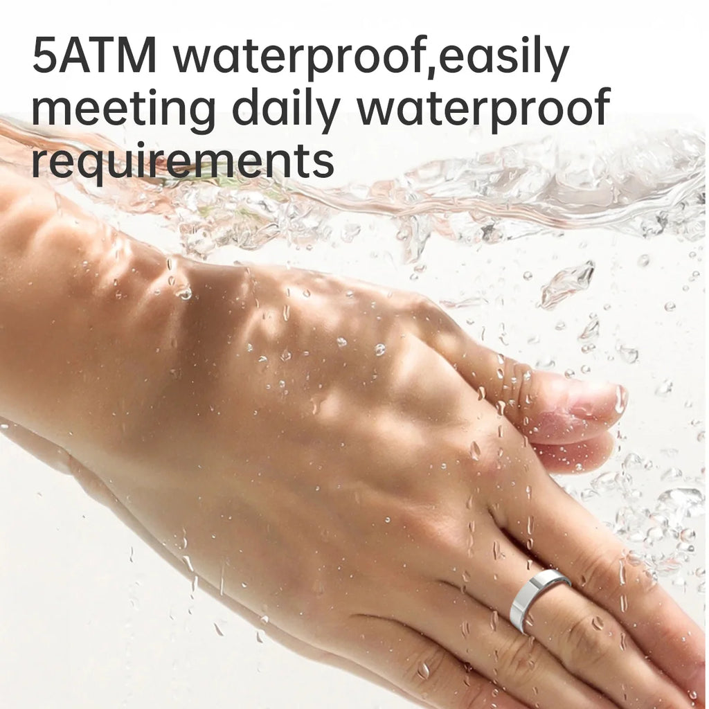 New Smart Ring Heart Rate Blood Oxygen Monitor Health Reminders 5ATM Waterproof Gesture Sensing Switch Videos Sports Record Gift