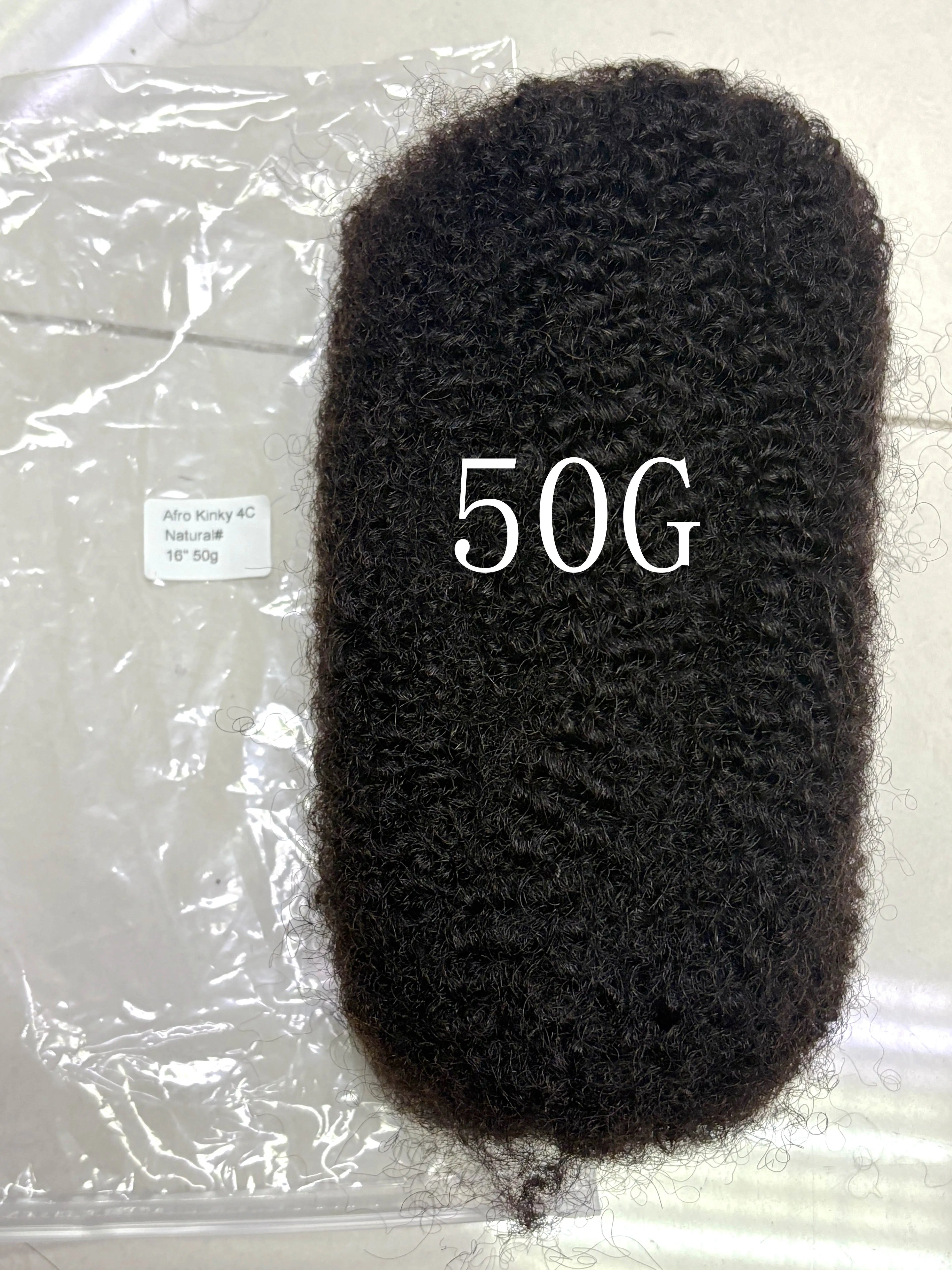 10-16Inch Natural 4C Afro Kinky Curly Bulk Human Hair Extensions No Weft Brazilian Remy Bulk for Locs Braiding Hair