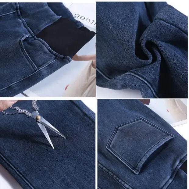 Jeans Oversize 26-38 Slim Denim Pants Women's High Waist Skinny Jean Vintage Wash Pencil Stretch Vaqueros Leggings Pantalones