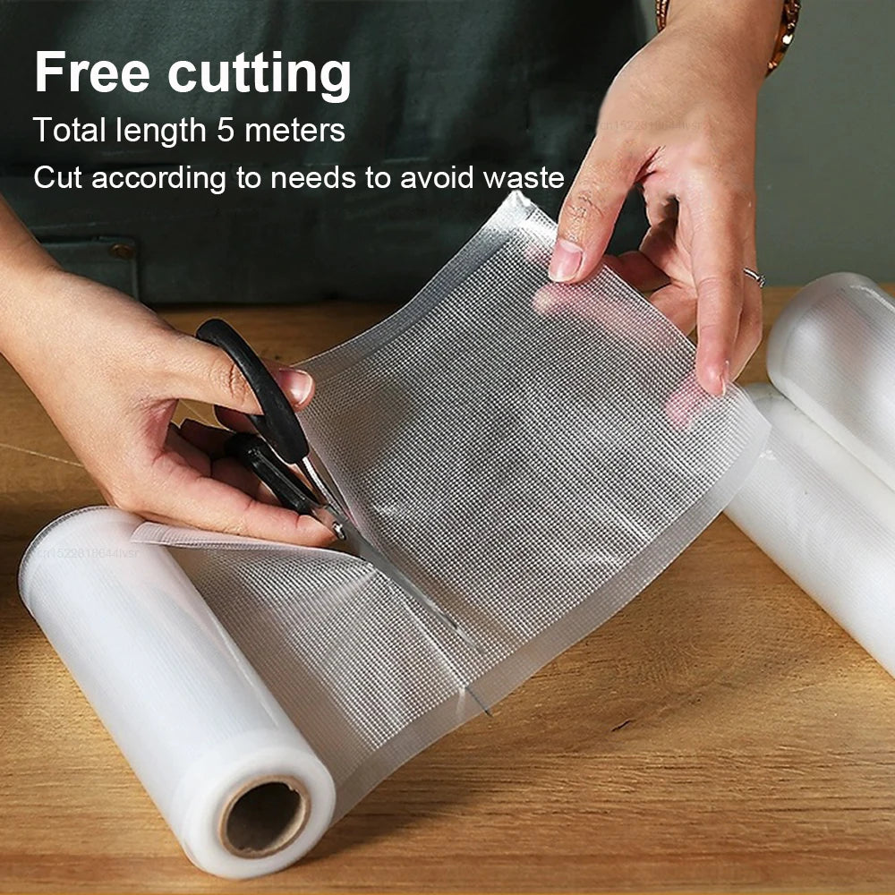 Vacuum Sealer Bags Food Vacuum Bag Custom Length Vacuum Packaging Bag 12+15+20+25+30cm*500cm Rolls for Food Fresh Vacuum Packer