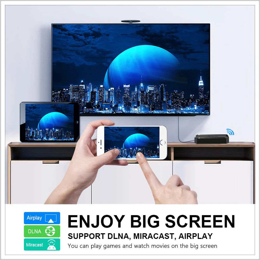 Velec Smart TV Stick Android 14 8+128GB 4K Decoding Quad-Core Dual Band WiFi Streaming Media Player Supports Netflix & YouTube