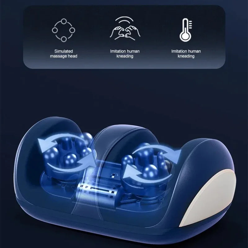 Electric Foot & Calf Massager - Shiatsu Kneading Relaxation Device with Heat