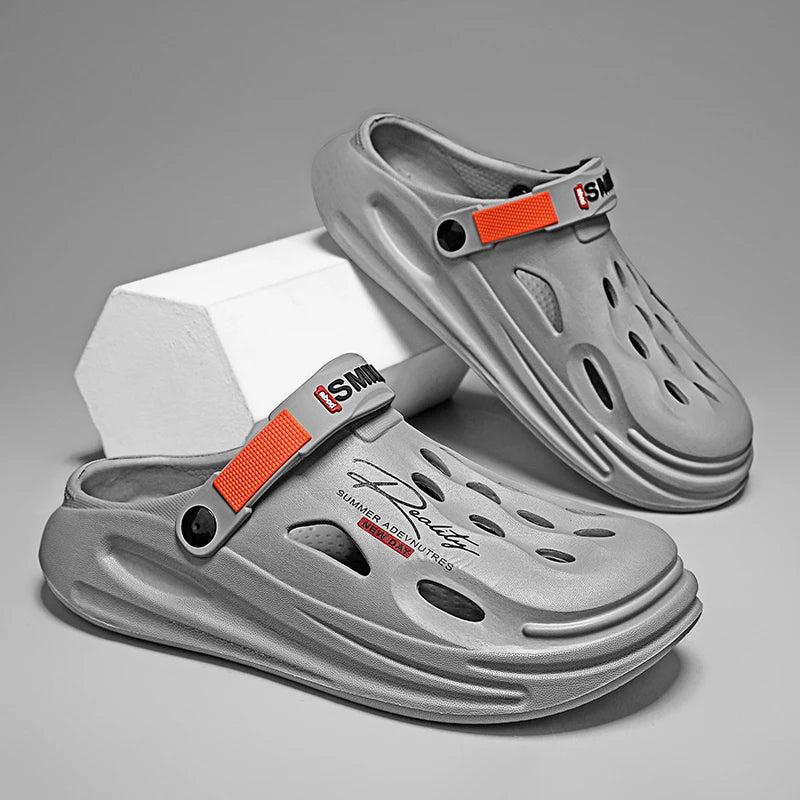 Fashion Outdoor Garden Clogs Summer Slippers For Men Couple Casual Shoes Fashion Luxury Sandals Comfort Home Soft Slippers 40-45
