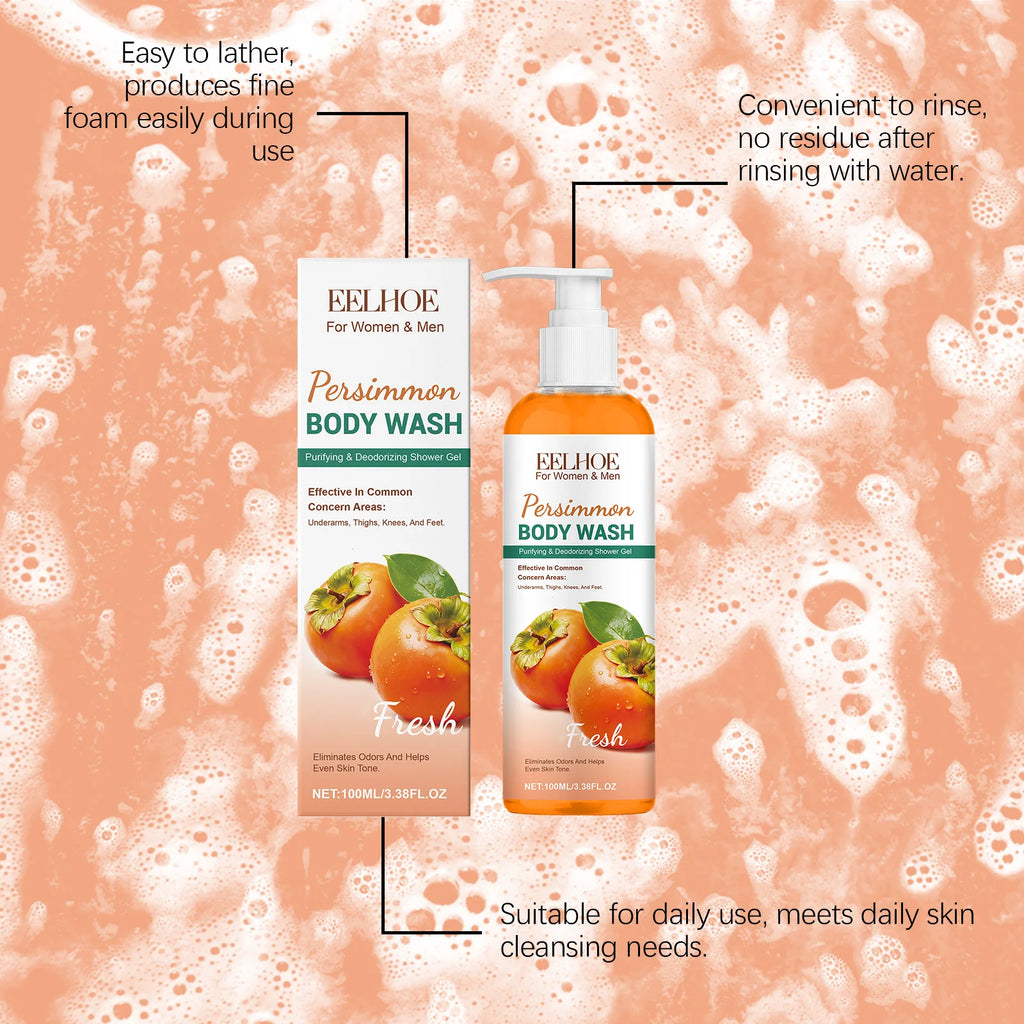 Persimmon Fresh Shower Gel cleanses body dirt and oil, leaving a refreshing feel and smooth texture.