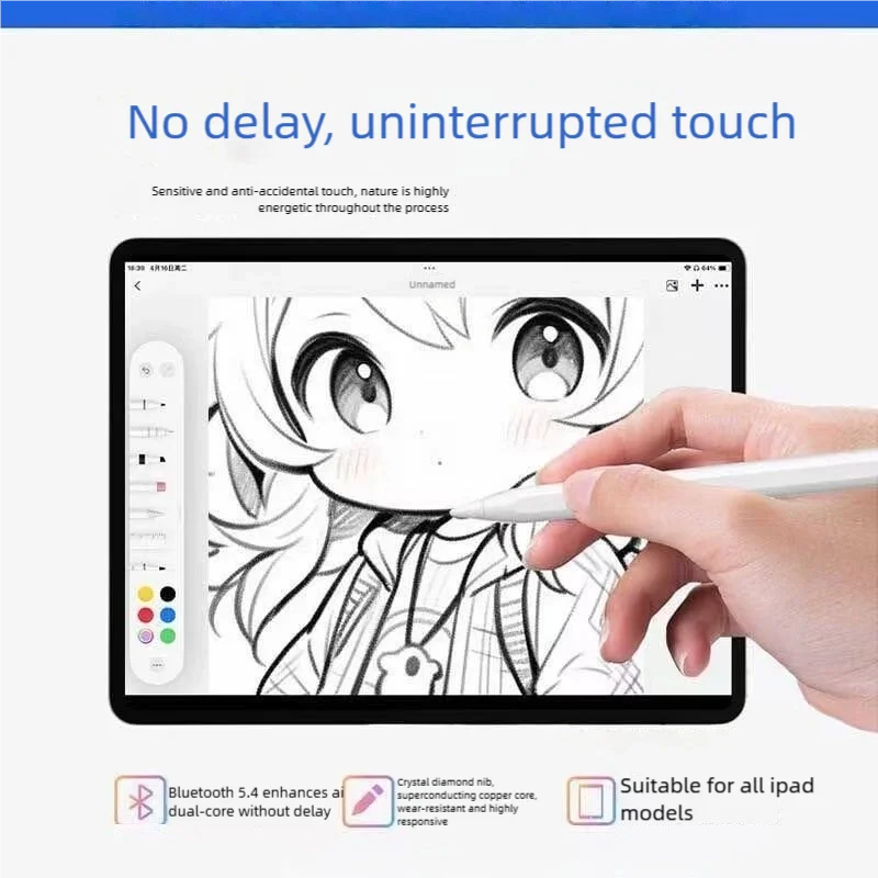 For iPad Pencil Stylus Pen Air 6 M2 Pro M3 with Tilt for iPad Pro mini 5 6 7  Accessories iPad Pro 11 12.9 /11Air Mini Touch Pen