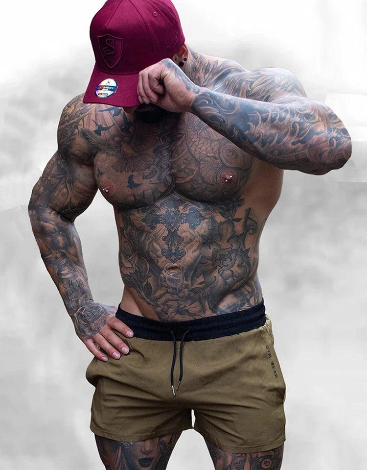 Men Hot Shorts Light Weight Thin Short Pants Running Squat Fitness Shorts Men GYM Wear Quick-drying Drawstring Shorts