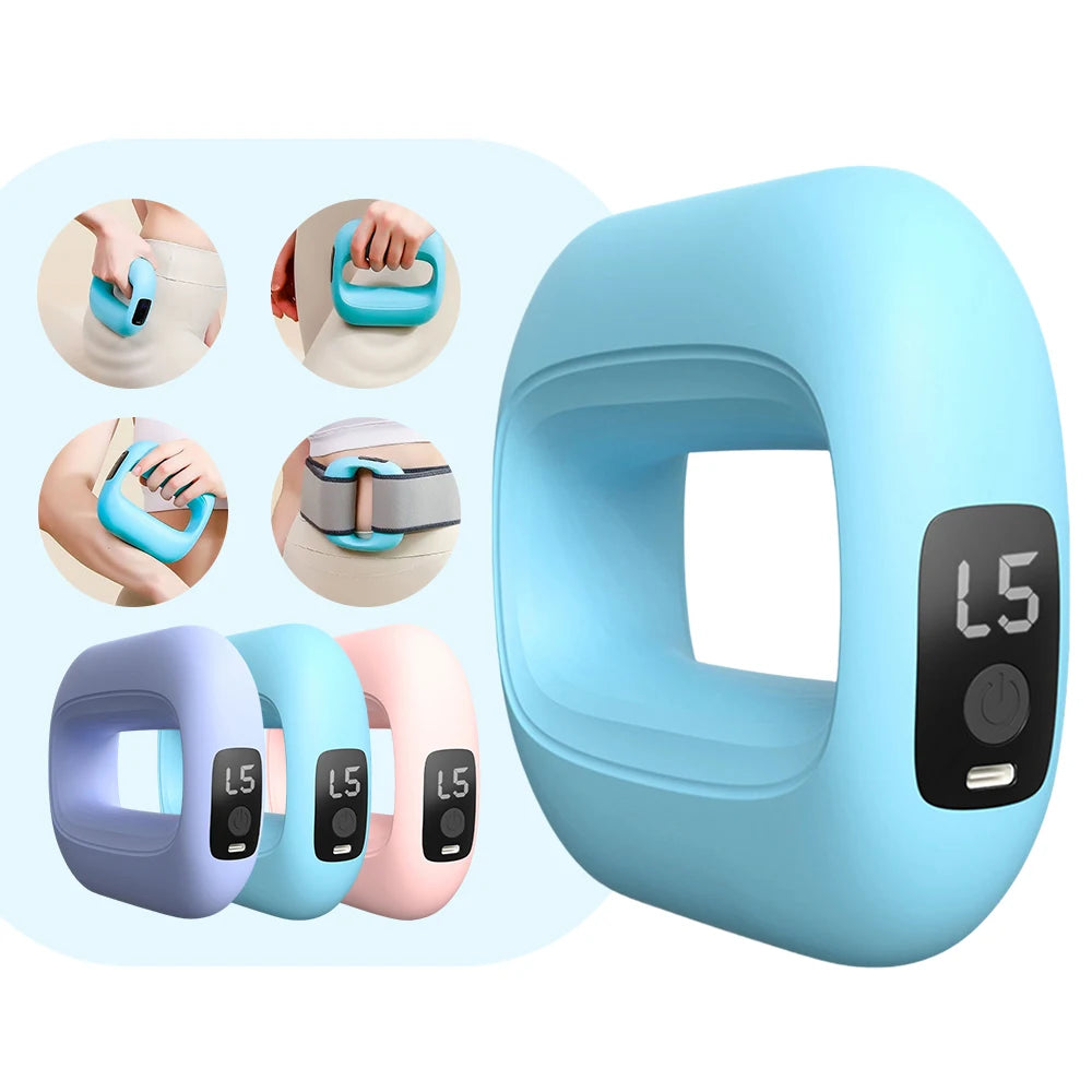 Electric Full-Body Fascia Ring Massager With Belt Multifunctional Exercise Vibration Fitness Massager  Deep Tissue Massage