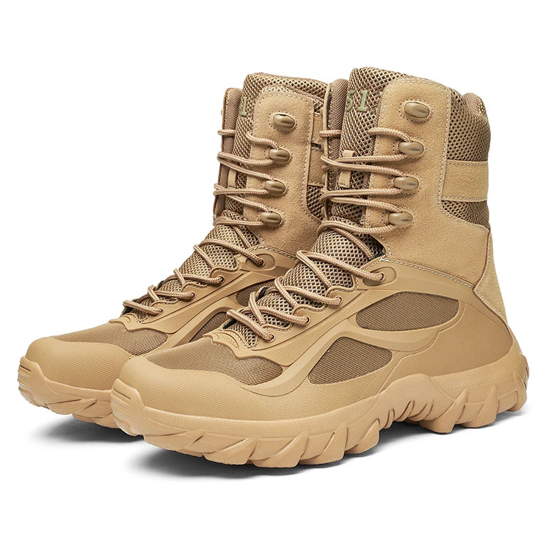 Men's Desert Boots Outdoor Man Non-slip Snow Boots Male Waterproof Tactical Boots Platform Ankle Men Platform Boots Motorbike