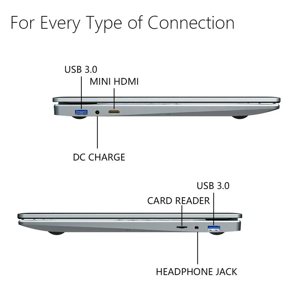 AKPAD Windows 10 11 Ram 16GB Rom 256GB 512GB 1TB 2TB SSD Ultrabook Computer 2.4G/5.0G Wifi Bluetooth Intel N5095 Cheap Laptop