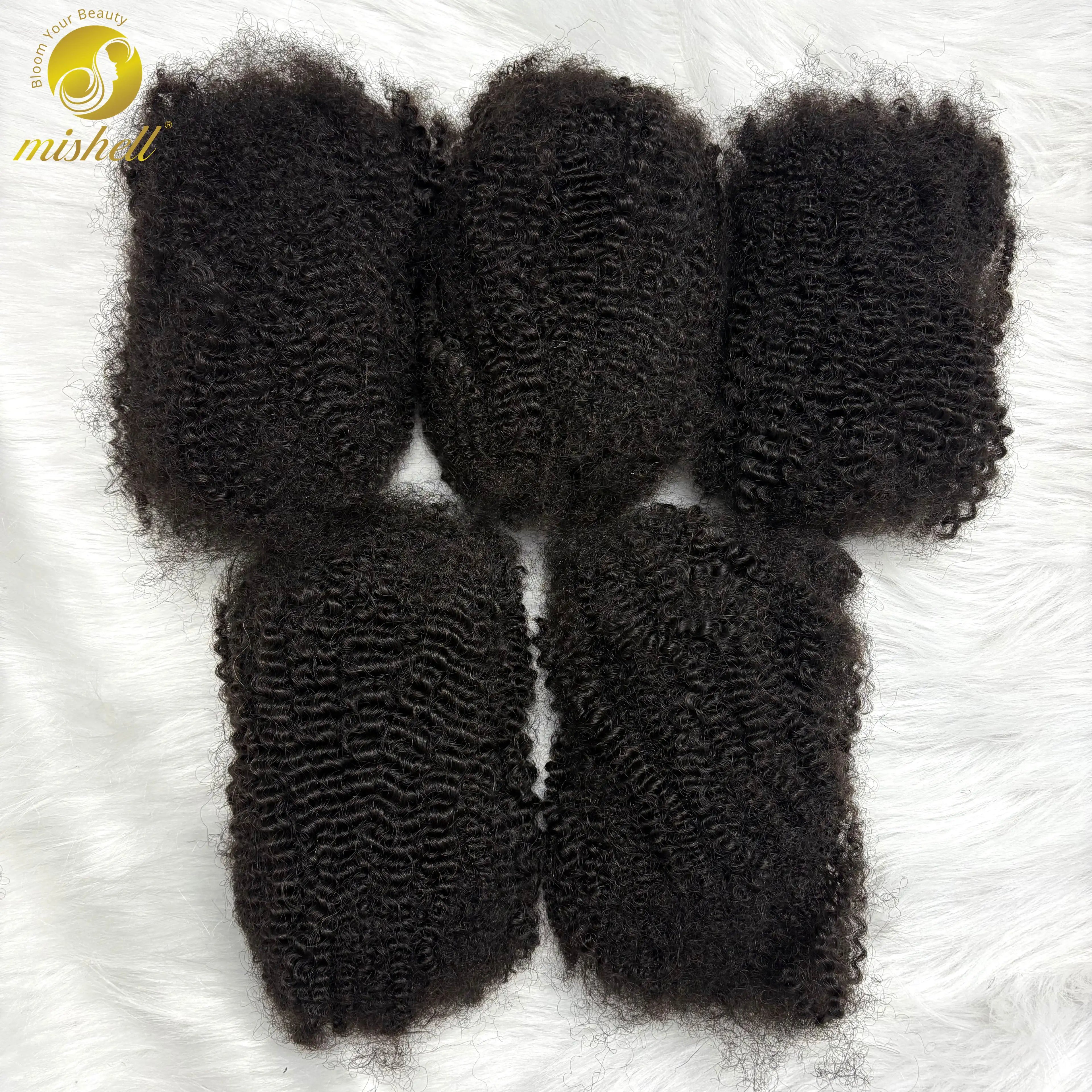 10-16Inch Natural 4C Afro Kinky Curly Bulk Human Hair Extensions No Weft Brazilian Remy Bulk for Locs Braiding Hair