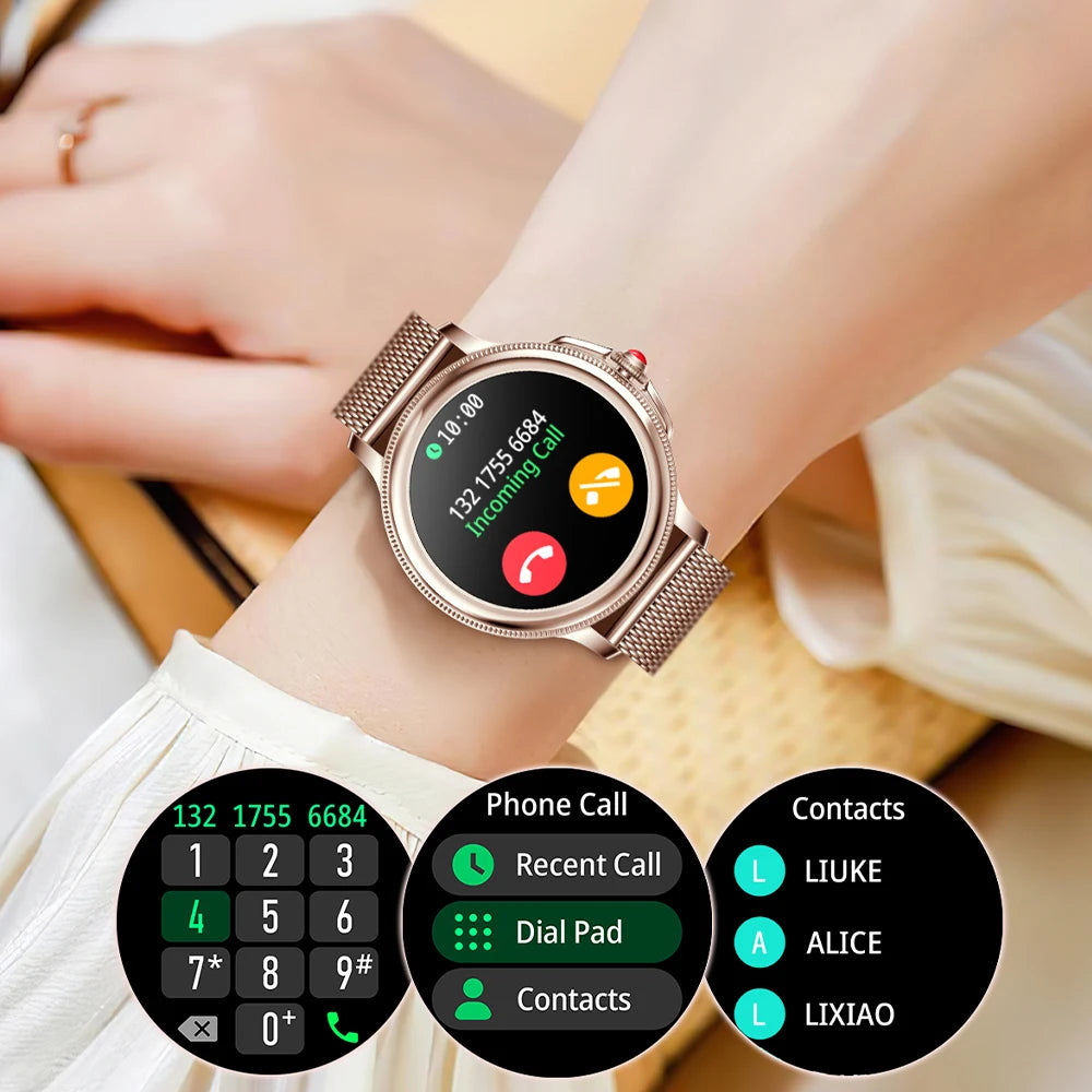 Smart Watch for Women 1.2" Bluetooth Call 100+ Sport Modes Fitness Tracker with Heart Rate/Sleep/SpO2 Monitor IP67 Waterproof