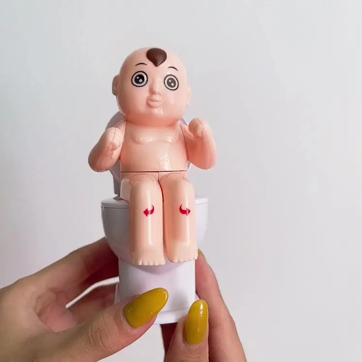 Adult Stress Reliever New Trick Water Spraying Toilet Toy Funny Water Jetting Toilet Doll for Children Play Game Prank Joke Gift